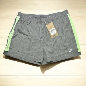 Asics Gray and Yellow Athletic Shorts